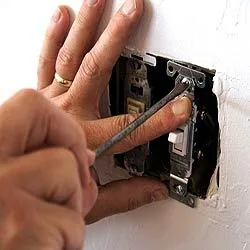 Socket installation photograph from the original A1 Electrical website