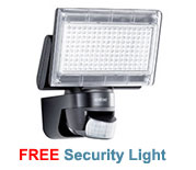 FREE LED P I R security floodlight